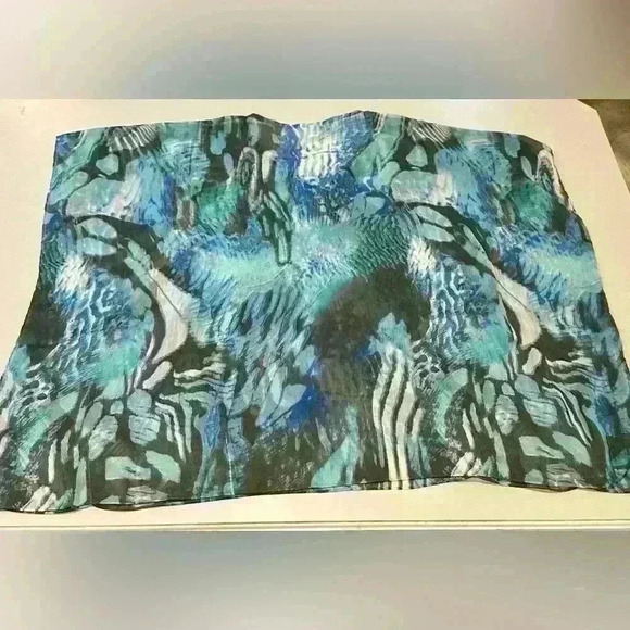 Chico’s Sheer  V Neck Poncho Blouse Size S/M - Picture 2 of 3